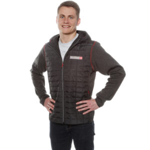 Fleece-Jacke anthrazit Logo "Braunvieh", Herren