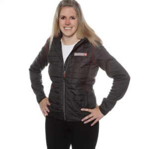 Fleece-Jacke anthrazit Logo "Braunvieh", Damen