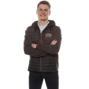 Fleece-Jacke anthrazit Logo "More Than Milk", Herren
