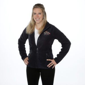 Faserpelz-Jacke mit Logo "Brown Swiss", Damen