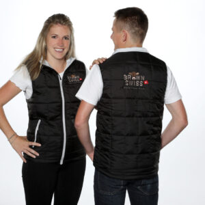 Gilet schwarz "Brown Swiss"