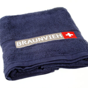 Duschtuch mit Braunvieh-Logo