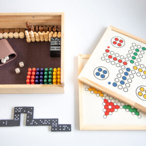 Spielesammlung, 7 Klassiker aus Holz